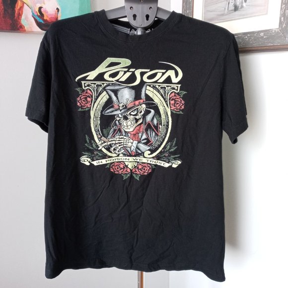 Poison "In Poison We Trust" black band Tee Size XL - Picture 1 of 7
